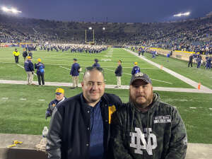 Daniel attended Notre Dame Fighting Irish vs. Navy - NCAA Football on Nov 6th 2021 via VetTix 