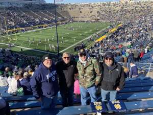 Austin attended Notre Dame Fighting Irish vs. Navy - NCAA Football on Nov 6th 2021 via VetTix 