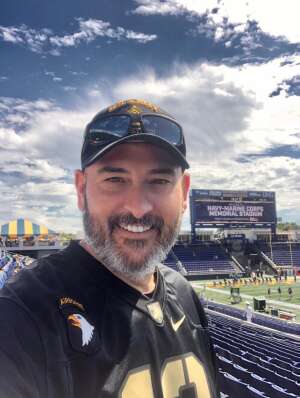 Jim attended Navy Midshipmen vs. Cincinnati Bearcats - NCAA Football on Oct 23rd 2021 via VetTix 