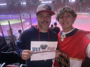 Sgt Tommy Pearce attended Florida Panthers vs. Arizona Coyotes - NHL on Oct 25th 2021 via VetTix 