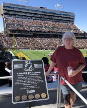 Lorrie attended Arizona State Sun Devils vs. Washington State Cougars - NCAA Football on Oct 30th 2021 via VetTix 