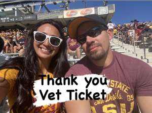 My step daughter  attended Arizona State Sun Devils vs. Washington State Cougars - NCAA Football on Oct 30th 2021 via VetTix 