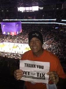 Fred attended Phoenix Suns vs. New Orleans Pelicans on Nov 2nd 2021 via VetTix 