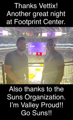 Guillermo Betancourt attended Phoenix Suns vs. Houston Rockets on Nov 4th 2021 via VetTix 
