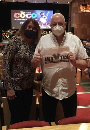 Rob attended Coco in Concert Live to Film on Nov 5th 2021 via VetTix 