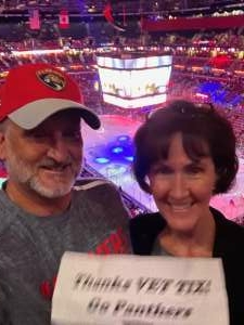 Paul and Karen attended Florida Panthers vs. Carolina Hurricanes - NHL on Nov 6th 2021 via VetTix 