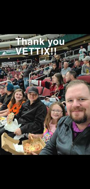 Chris Herrbach  attended Arizona Coyotes vs. Seattle Kraken on Nov 6th 2021 via VetTix 