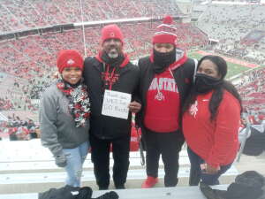 Williams family and friends attended Ohio State Buckeyes Football vs. Purdue Boilermakers - NCAA Football on Nov 13th 2021 via VetTix 