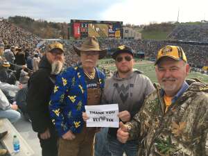 Michael attended West Virginia Mountaineers vs. Texas Longhorns - NCAA Football on Nov 20th 2021 via VetTix 
