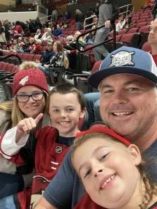 Casey Family attended Arizona Coyotes vs. Minnesota Wild - NHL on Nov 10th 2021 via VetTix 