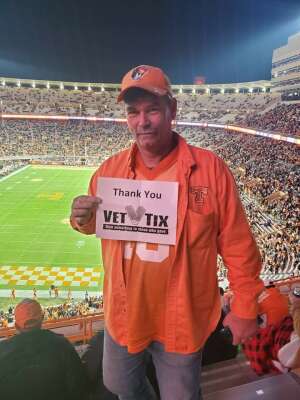Terry Campbell attended Tennessee Vols vs. South Alabama - NCAA Football on Nov 20th 2021 via VetTix 