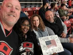 Erica Shields attended Charlotte Checkers vs. Utica Comets - AHL - Military Appreciation Night! on Nov 27th 2021 via VetTix 
