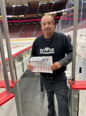Victor attended Arizona Coyotes vs. Detroit Red Wings - NHL Hockey on Nov 20th 2021 via VetTix 