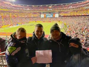 Tim attended Washington Football Team vs. Seattle Seahawks - NFL on Nov 29th 2021 via VetTix 