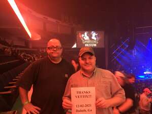 Darrin attended Evanescence + Halestorm Presented by Rock 100. 5 Mistletoe Rock Show With Lilith Czar on Dec 2nd 2021 via VetTix 
