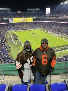 Brown’s Fan attended Baltimore Ravens vs. Cleveland Browns - NFL on Nov 28th 2021 via VetTix 