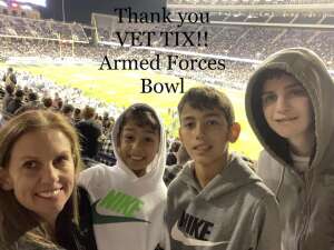 Aimee Gentry attended 2021 Lockheed Martin Armed Forces Bowl: Army vs. Missouri on Dec 22nd 2021 via VetTix 