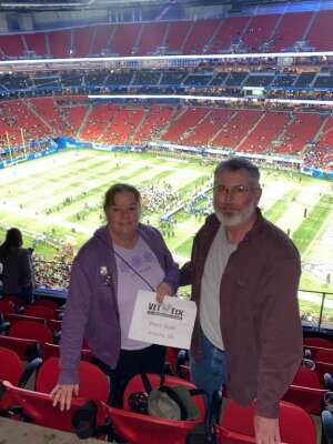 Mary attended 2021 Chick-fil-a Peach Bowl: PITT Panthers vs. Michigan State Spartans on Dec 30th 2021 via VetTix 