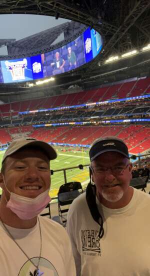 Will Garner, Colonel U.S. Army (Retired) attended 2021 Chick-fil-a Peach Bowl: PITT Panthers vs. Michigan State Spartans on Dec 30th 2021 via VetTix 
