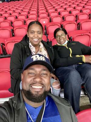 Lawrence attended 2021 Chick-fil-a Peach Bowl: PITT Panthers vs. Michigan State Spartans on Dec 30th 2021 via VetTix 