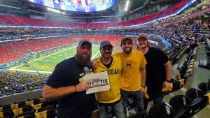 Tom attended 2021 Chick-fil-a Peach Bowl: PITT Panthers vs. Michigan State Spartans on Dec 30th 2021 via VetTix 