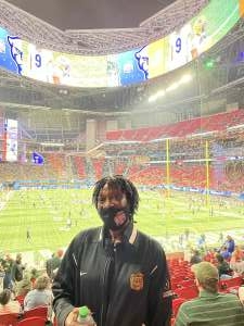 Rochelle G. attended 2021 Chick-fil-a Peach Bowl: PITT Panthers vs. Michigan State Spartans on Dec 30th 2021 via VetTix 