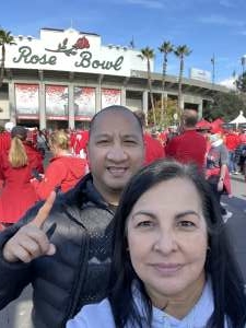 Socorro Muniz attended 108th Rose Bowl Game: Ohio State Buckeyes vs. Utah Utes - NCAA Football on Jan 1st 2022 via VetTix 