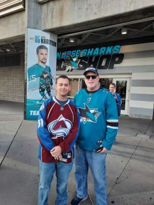 Sam attended San Jose Sharks vs. Colorado Avalanche - NHL on Mar 18th 2022 via VetTix 