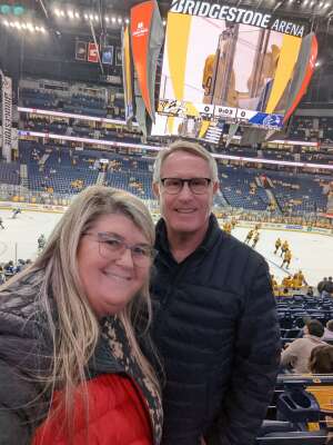 Marcia attended Nashville Predators vs. Vancouver Canucks - NHL on Jan 18th 2022 via VetTix 