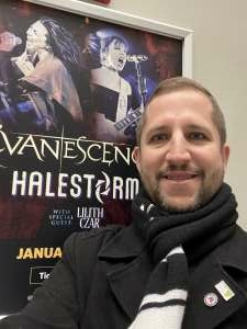 Jeremy B. attended Evanescence + Halestorm on Jan 21st 2022 via VetTix 