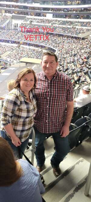 Manuel & Kristy attended The American Featuring Tim McGraw and Faith Hill on Mar 6th 2022 via VetTix 