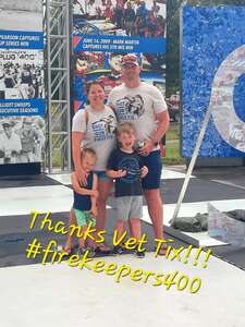 DANIEL attended NASCAR Cup Series - Firekeepers Casino 400 on Aug 7th 2022 via VetTix 
