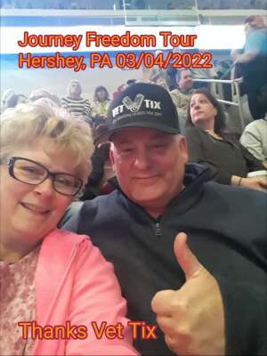 Thomas attended Journey: Freedom Tour 2022 With Very Special Guest Toto on Mar 4th 2022 via VetTix 