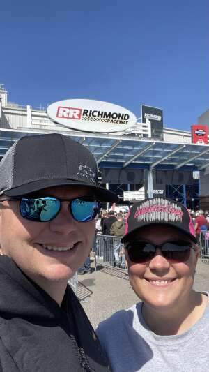 Erin attended Toyota Owners 400 - NASCAR Cup Series on Apr 3rd 2022 via VetTix 