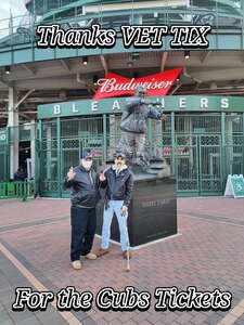 Robert Brown attended Chicago Cubs - MLB vs Tampa Bay Rays on Apr 19th 2022 via VetTix 