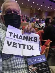 Thomas attended Broadway Showstoppers on Mar 13th 2022 via VetTix 
