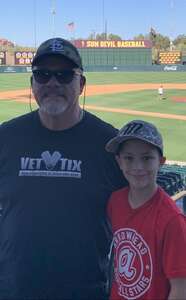 John Erley (Ret MSgt, USAF) attended Arizona State Sun Devils - NCAA Men's Baseball vs University of Utah on May 8th 2022 via VetTix 
