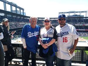 Mary attended Colorado Rockies - MLB vs Los Angeles Dodgers on Apr 10th 2022 via VetTix 
