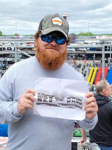 Bruce attended NASCAR Cup Series Race at Darlington Raceway on May 8th 2022 via VetTix 