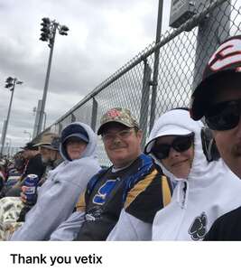 Mickey attended NASCAR Cup Series Race at Darlington Raceway on May 8th 2022 via VetTix 