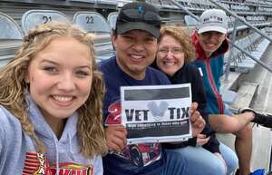 Lee attended NASCAR Cup Series Race at Darlington Raceway on May 8th 2022 via VetTix 