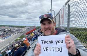 Gregory attended NASCAR Cup Series Race at Darlington Raceway on May 8th 2022 via VetTix 