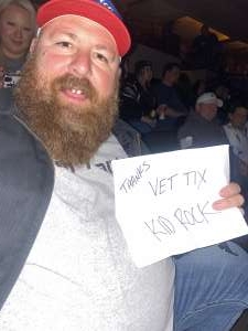 Justin attended Kid Rock With Special Guest Grand Funk Railroad - Bad Reputation Tour on Apr 9th 2022 via VetTix 