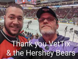 Richard attended Hershey Bears - AHL vs Springfield Thunderbirds on Apr 10th 2022 via VetTix 