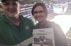 Don attended Dallas Stars - NHL vs Arizona Coyotes on Apr 27th 2022 via VetTix 