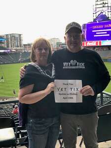 Brian attended Colorado Rockies - MLB vs Philadelphia Phillies on Apr 19th 2022 via VetTix 