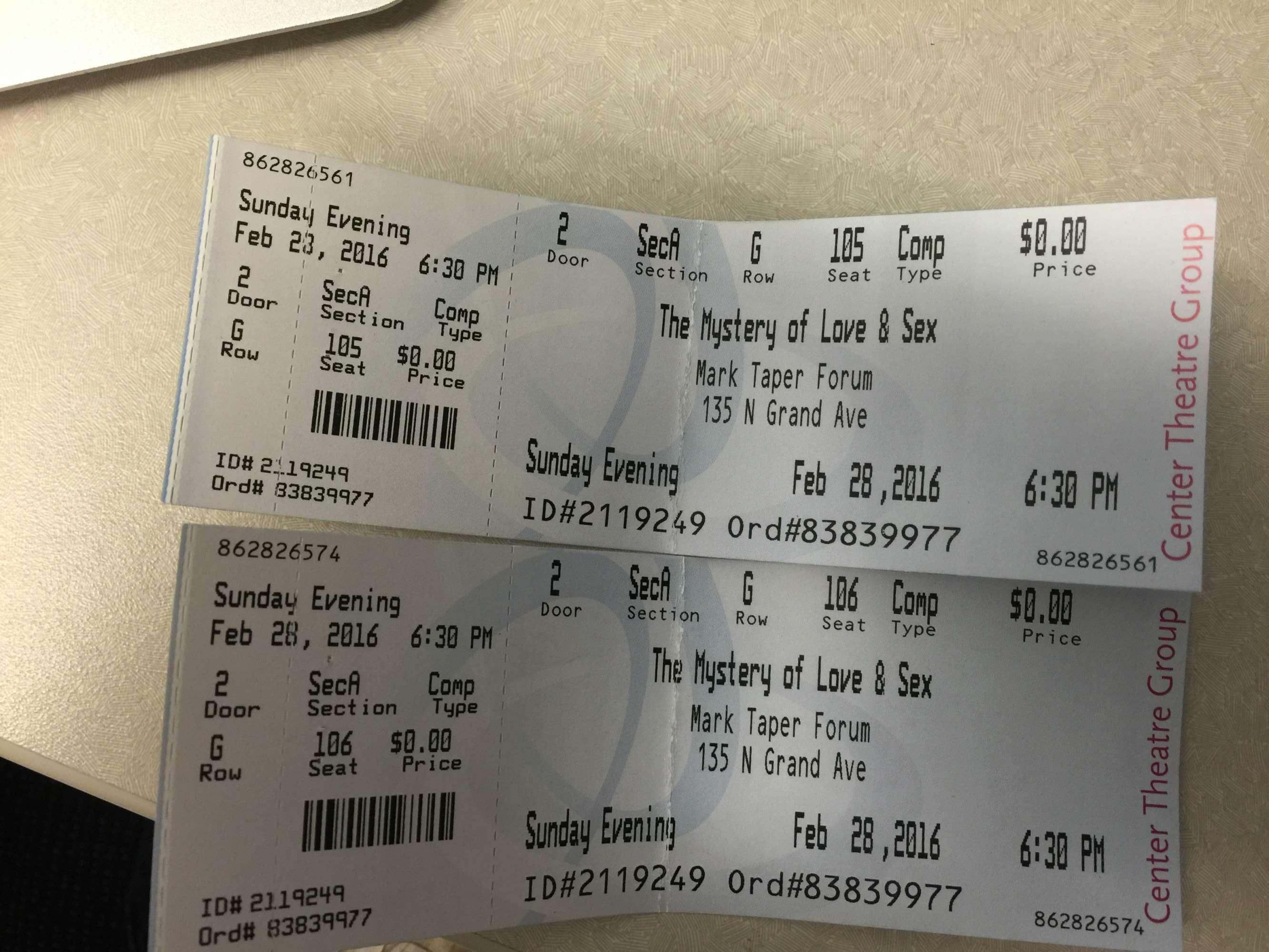 The Mystery of Love and Sex Presented by Center Theater Group
