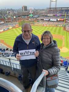 Gary attended Philadelphia Phillies - MLB vs Milwaukee Brewers on Apr 24th 2022 via VetTix 