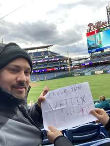 Steven attended Philadelphia Phillies - MLB vs Colorado Rockies on Apr 27th 2022 via VetTix 