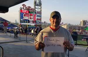David attended Philadelphia Phillies - MLB vs Texas Rangers on May 3rd 2022 via VetTix 